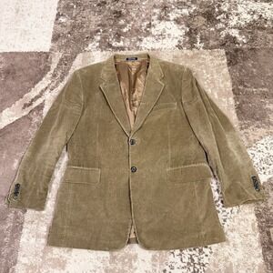 Stafford Corduroy Blazer Mens 42R Brown Sport Coat Jacket 2 Button Academia